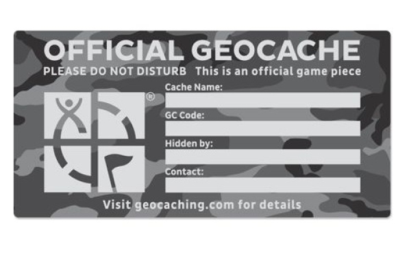 Large Cache Label - Urban Camo